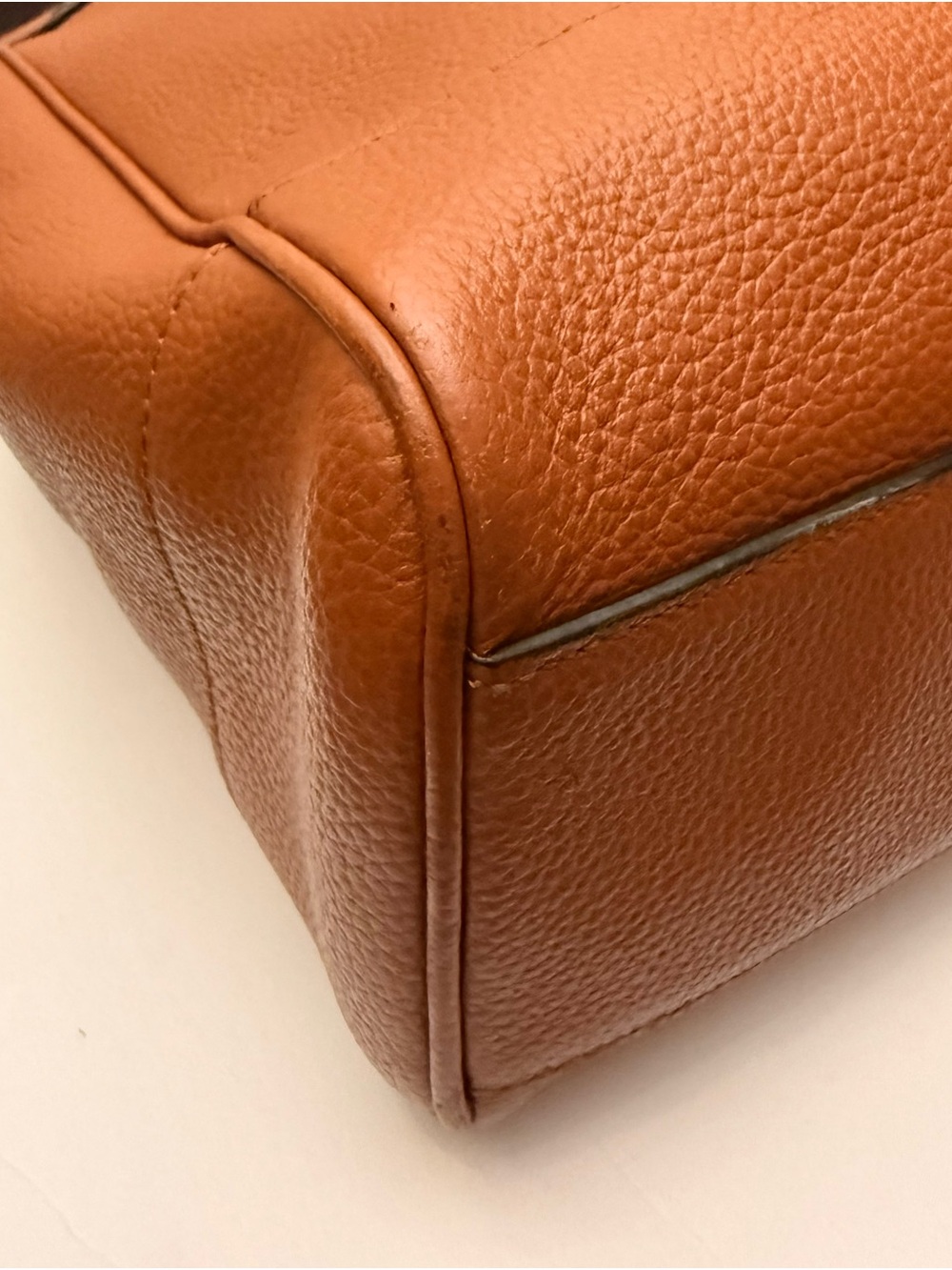 Coach Hudson Leather Messenger Bag Briefcase Saddle Brown Laptop Crossbody - Picture 3 of 16